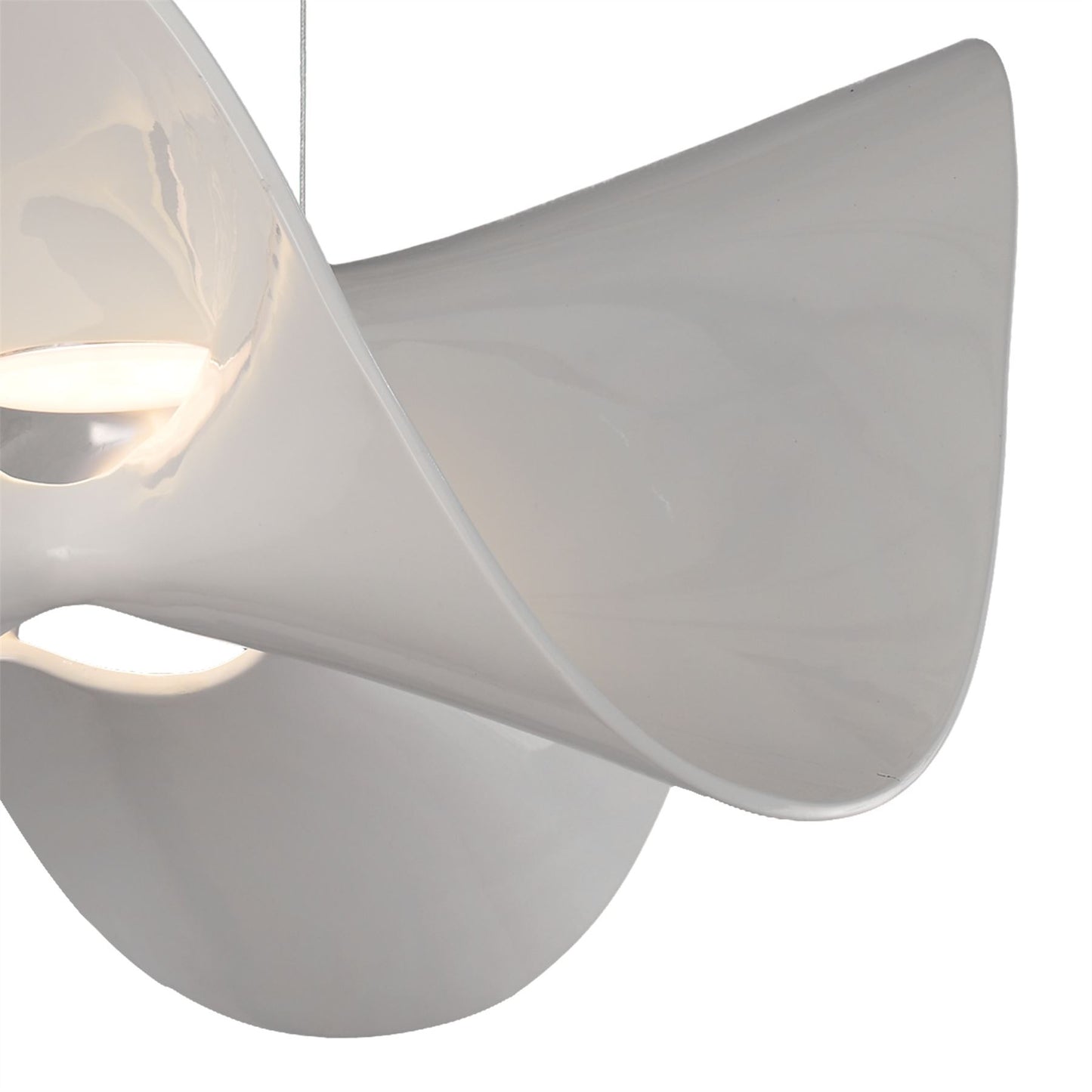 Mantra M5876 Manta Pendant 65cm Round 20W LED 3000K, 1600lm, Chrome/White, 3yrs Warranty