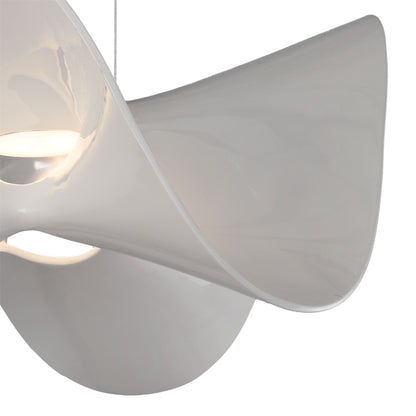 Mantra M5876 Manta Pendant 65cm Round 20W LED 3000K, 1600lm, Chrome/White, 3yrs Warranty
