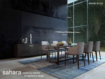 Mantra M4862 Sahara Table Lamp 6W LED 3000K, 420lm, Silver/Frosted Acrylic/Polished Chrome, 3yrs Warranty