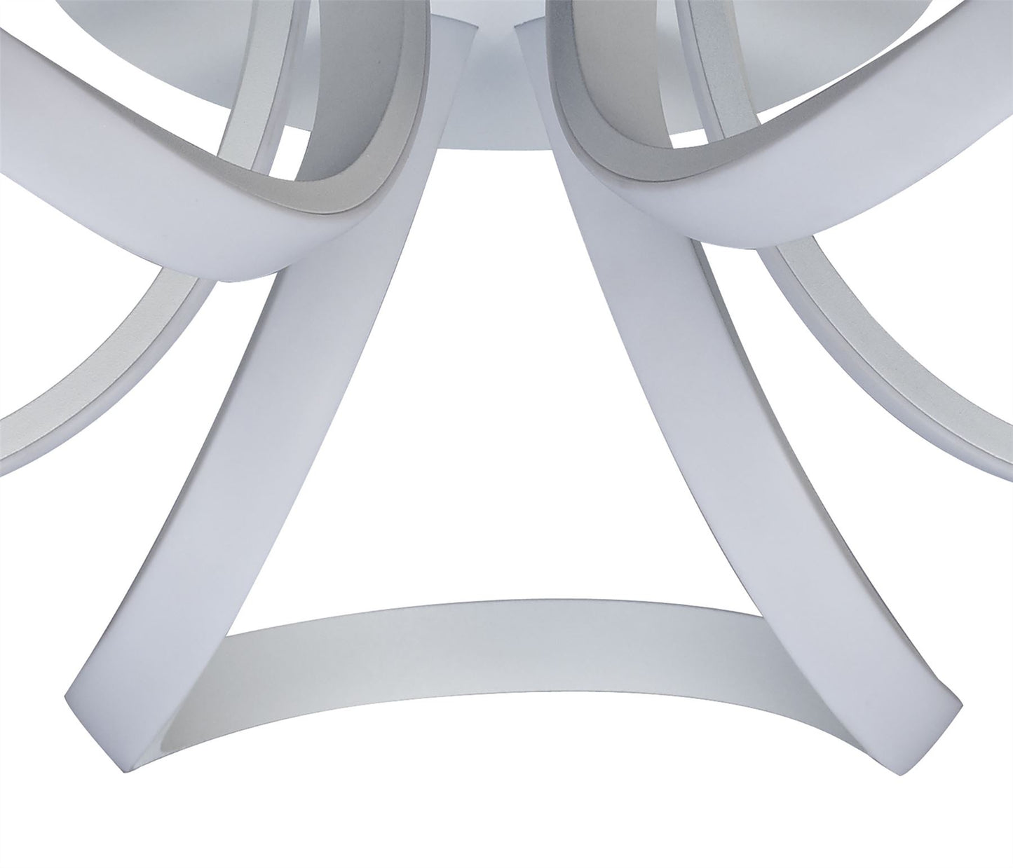 Mantra Knot Led Blanco Knot Blanco Ceiling 48cm Round 3 Looped Arms 36W LED 4000K, 2520lm, White/Frosted Acrylic, 3yrs Warranty Ceiling