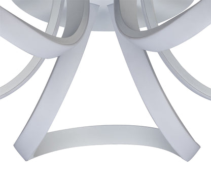 Mantra Knot Led Blanco Knot Blanco Ceiling 48cm Round 3 Looped Arms 36W LED 4000K, 2520lm, White/Frosted Acrylic, 3yrs Warranty Ceiling