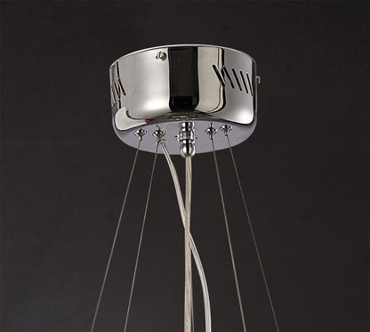 Diyas Atria 55cm  2 Light E27 with LEDs and Remote Control Stainless Steel Ceiling Pendant Light Fitting