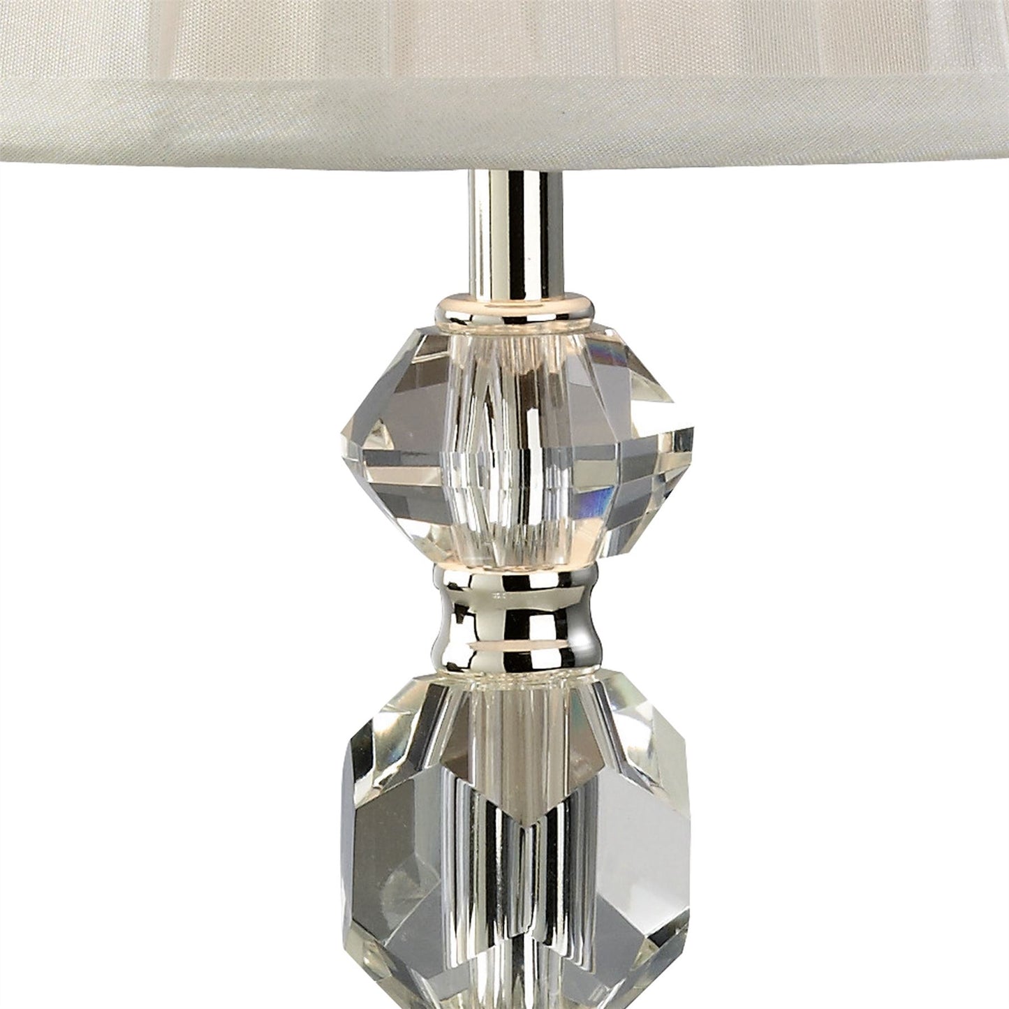 Diyas Dana Crystal Table Lamp WITHOUT SHADE 1 Light E14 Silver Finish