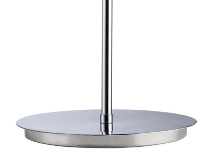 Mantra Lupin Table Lamp 1 Light E27, Gloss Black/White Acrylic/Polished Chrome, CFL Lamps INCLUDED