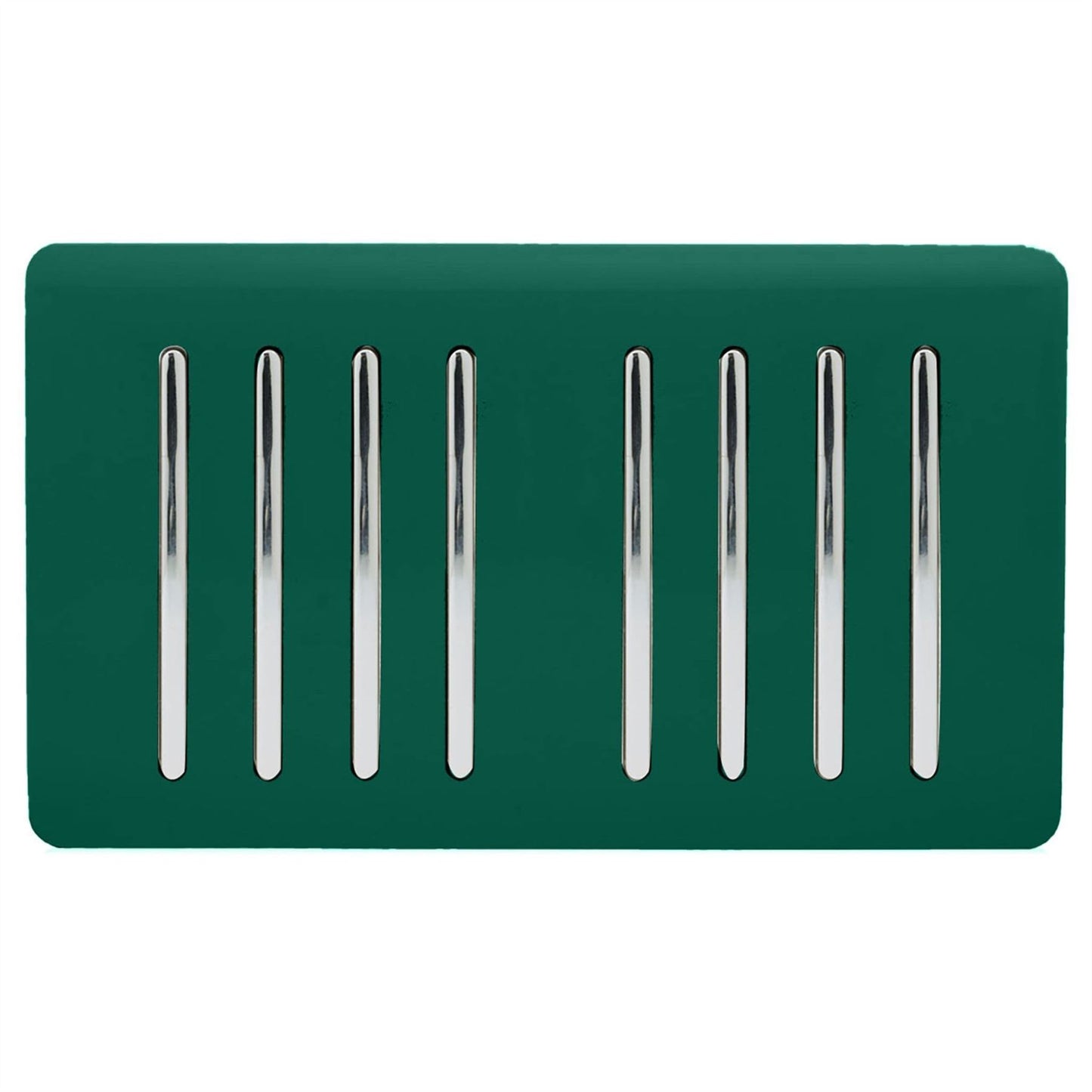 Trendi Artistic Modern Glossy 8 Gang 2 Way Rocker  Double Plate Tactile Light Switch Dark Green