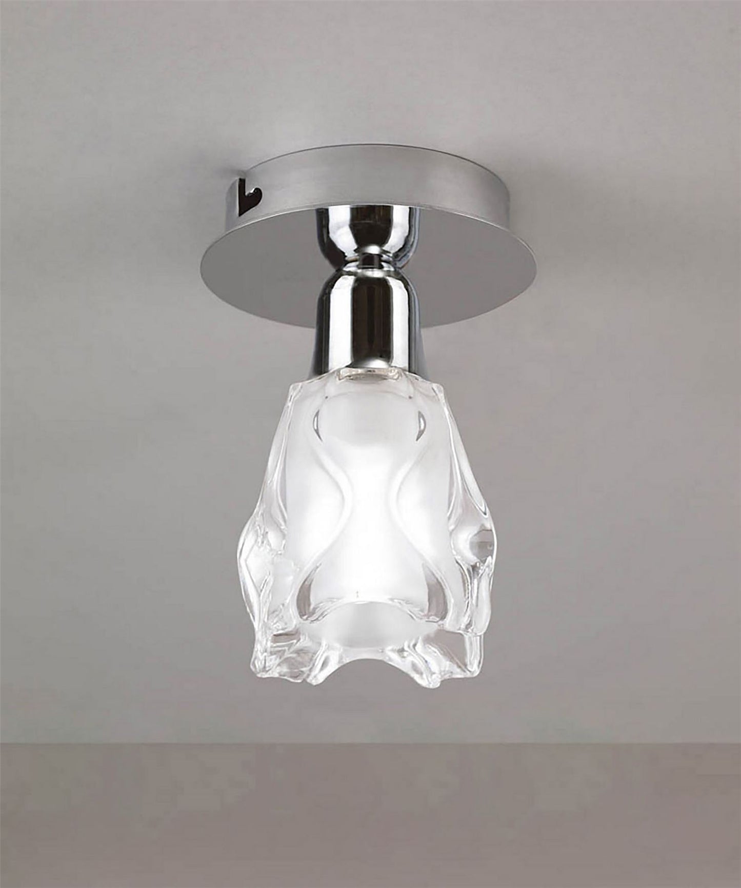 Mantra Amel 12cm Ceiling 1 Light L1/SGU10, Polished Chrome, CFL Lamps INCLUDED
