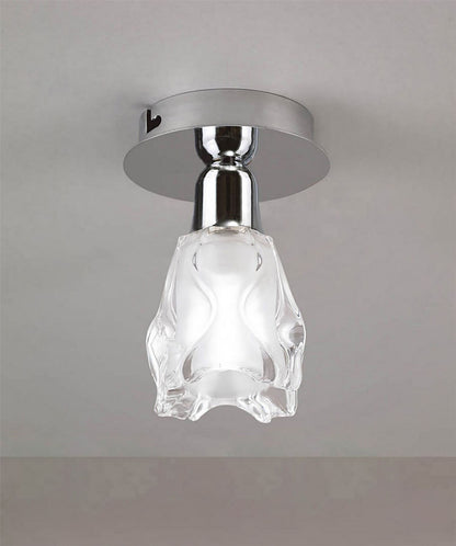 Mantra Amel 12cm Ceiling 1 Light L1/SGU10, Polished Chrome, CFL Lamps INCLUDED