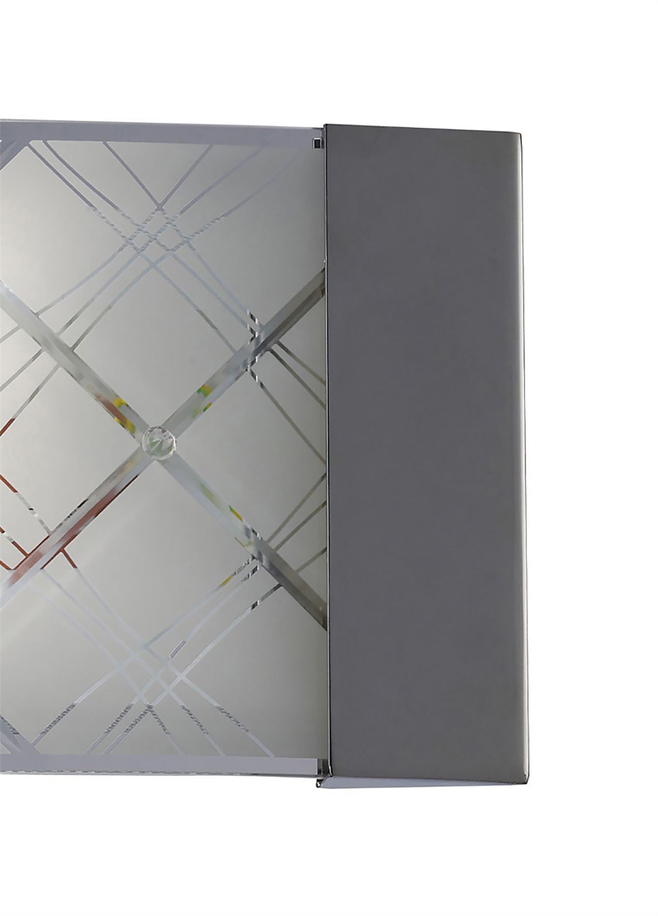 Diyas Aries Wall Light 2 Light E14 Polished Chrome/Glass
