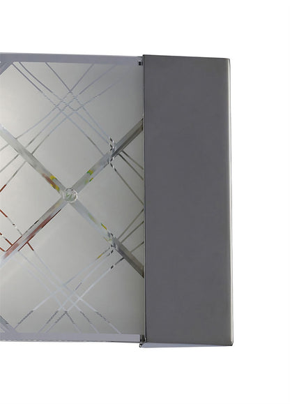 Diyas Aries Wall Light 2 Light E14 Polished Chrome/Glass