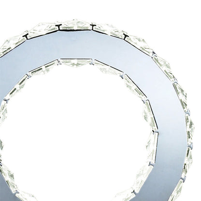 Diyas Galaxy Crystal Round Table Lamp, 10W LED 6000K Polished Chrome