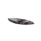Diyas Home (DH) Elvira Glass Art Boat Platter Oval Large Silver/Black/Purple Glitter