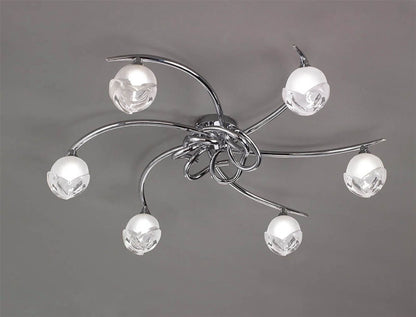Mantra M0806 Fragma Ceiling 6 Light G9, Polished Chrome