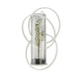 Diyas Home (DH) Oreo Wall Light Mounted Candle Holder White/Clear Glass