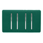 Trendi 4 Gang 3 Way Intermediate Artistic Modern Glossy 10 Amp Rocker Light Switch Dark Green