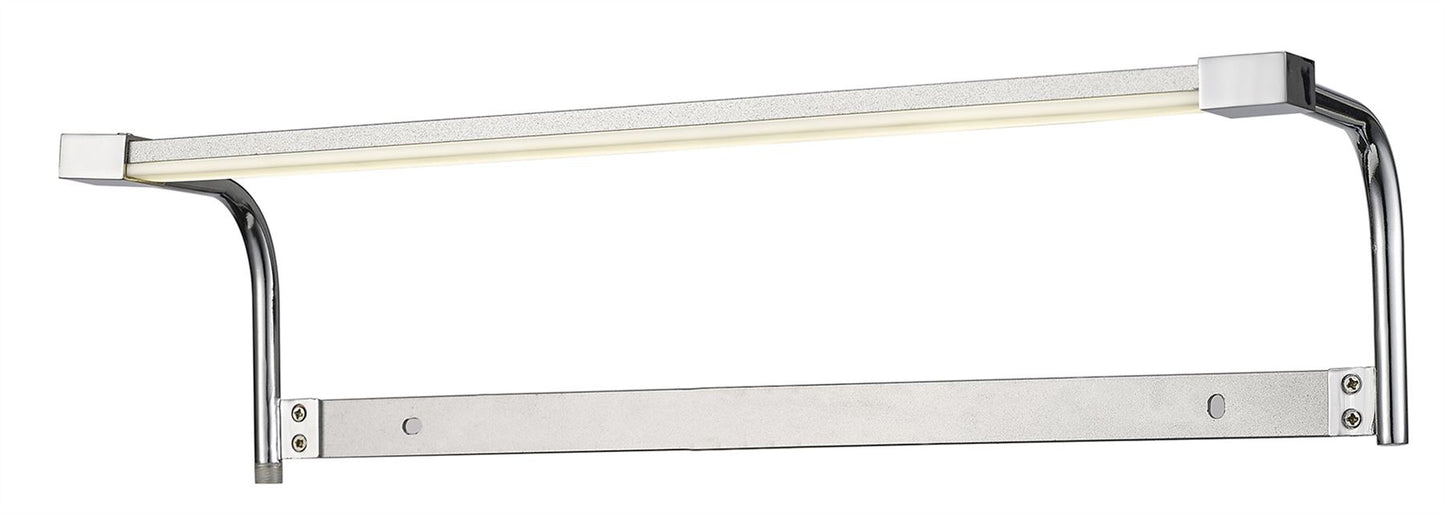 Mantra M5086 Sisley Wall Light 6W LED Chrome IP44 4000K, 420lm, Silver/Frosted Acrylic/Polished Chrome, 3yrs Warranty
