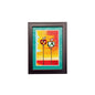 Diyas Home Crystal Wall Art (DH) Nature Apples, Black Frame, Amber, Green, Red Crystal Framed