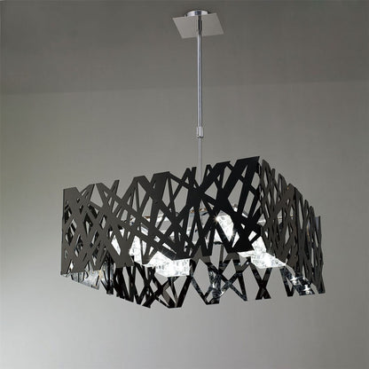 Mantra Tokio Square Telescopic 6 Light G9, Gloss Black/Polished Chrome