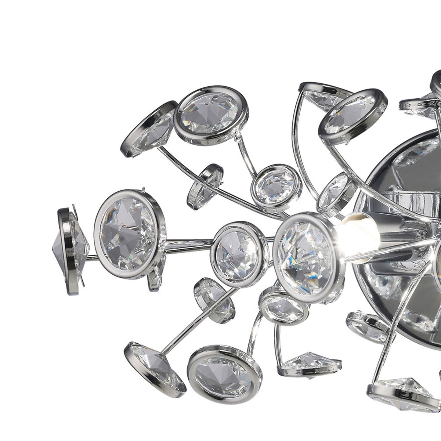 Diyas Savanna Wall Light Switched 2 Light G9 Polished Chrome/Crystal