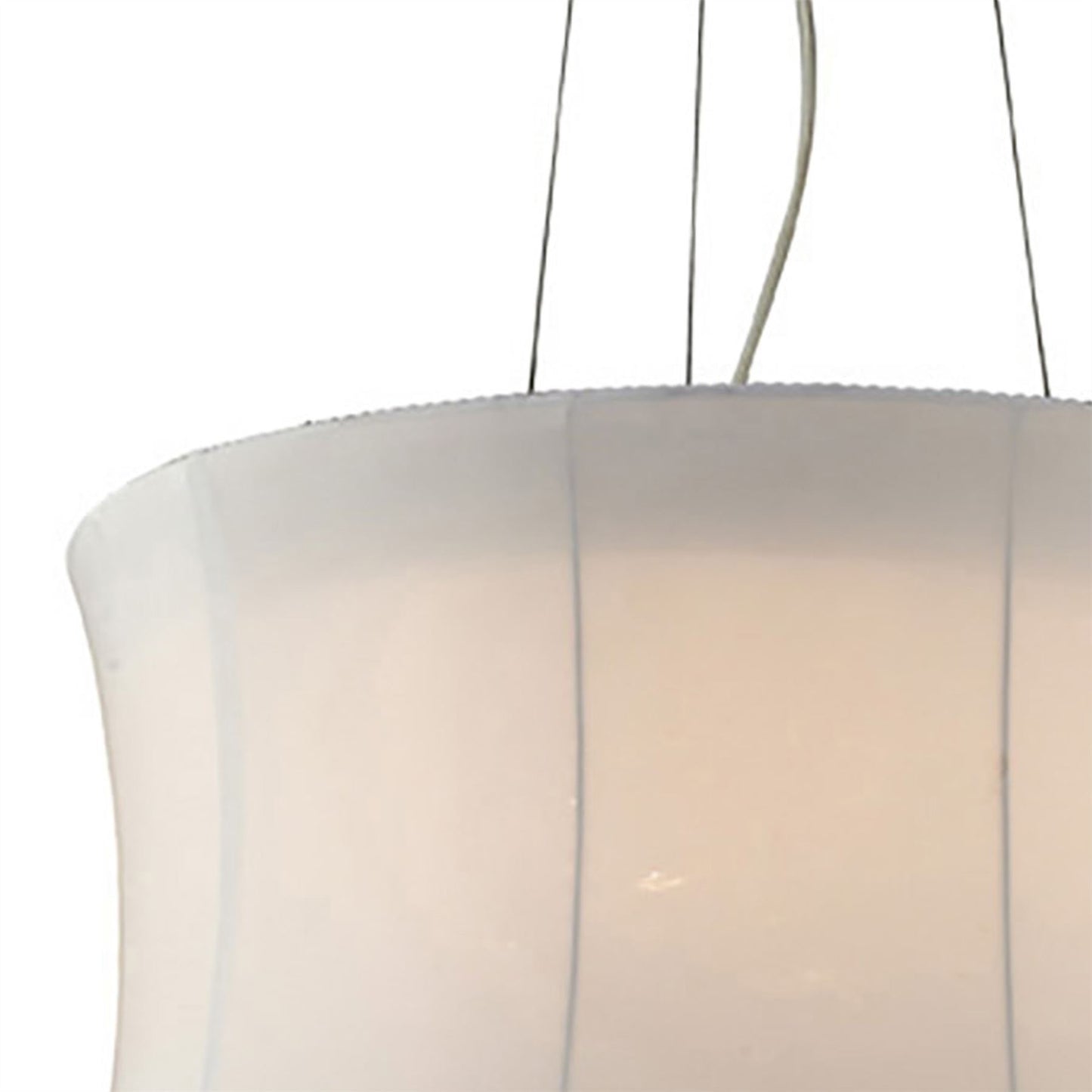 Diyas Niki 50cm  4 Light E14 with White Shade Polished Chrome/Clear Crystal Ceiling Pendant Light Fitting