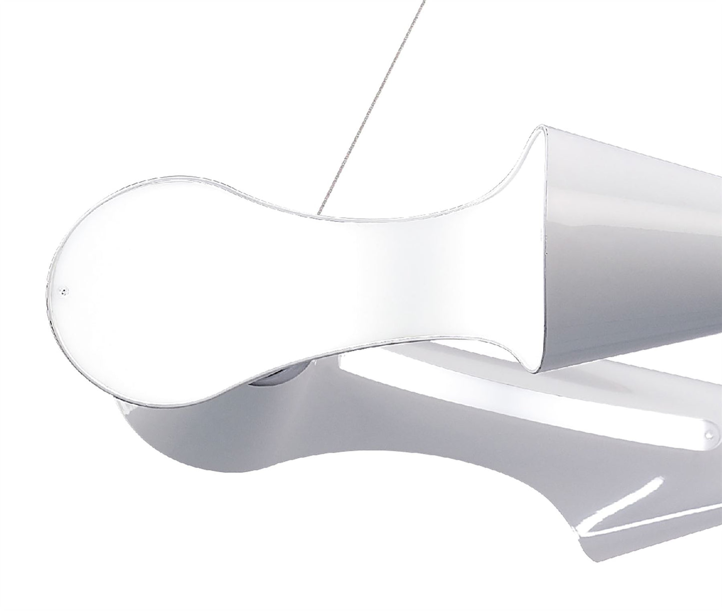 Mantra M1541 Ora Pendant 8 Flat Round Light E27, Gloss White/White Acrylic/Polished Chrome