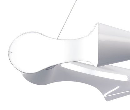 Mantra M1541 Ora Pendant 8 Flat Round Light E27, Gloss White/White Acrylic/Polished Chrome