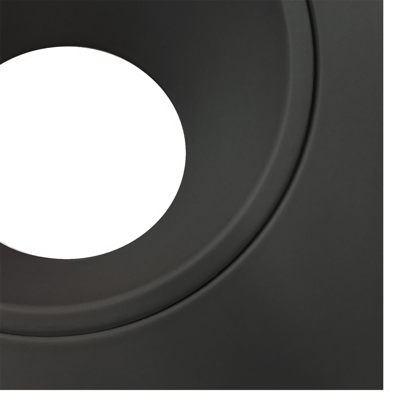 Mantra Fusion Brandon Recessed Downlight Square, 1 x GU10 (Max 12W), Matt Black, Cut Out: 98mm, Lampholder Included