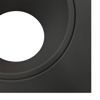 Mantra Fusion Brandon Recessed Downlight Square, 1 x GU10 (Max 12W), Matt Black, Cut Out: 98mm, Lampholder Included