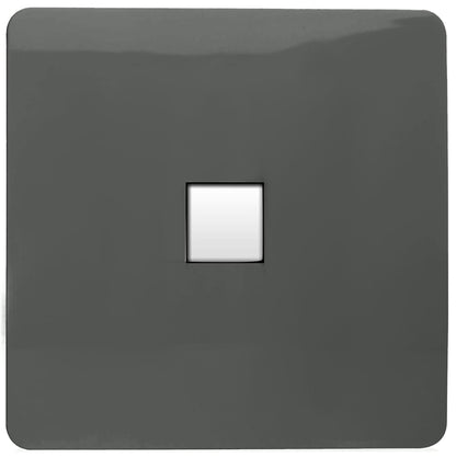 Trendi Artistic Modern Glossy Tactile Telephone Socket Charcoal