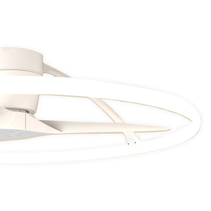 Nepal 105cm 75W LED Dimmable Light With Built-In 35W DC Reversible Fan, White Finish c/w Remote Control, APP & Alexa/Google Voice Control, 7200lm