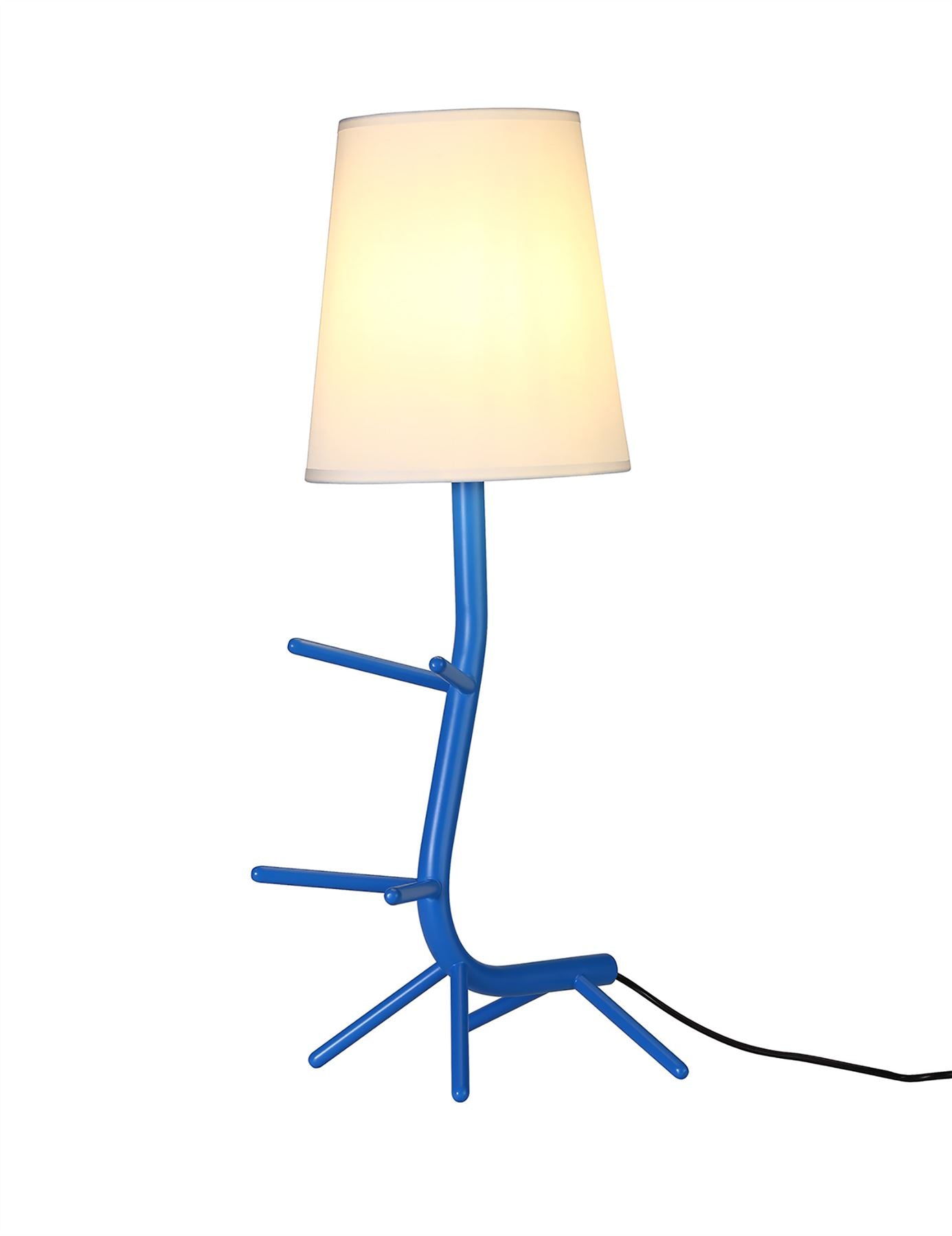 Mantra Centipede Table Lamp with Shade, 1 x E27, Blue/White