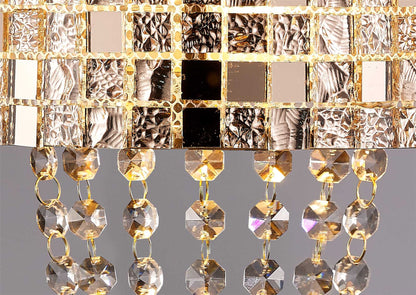 Diyas Camden Wall Light 2 Light G9 Rose Gold/Mosaic Glass/Crystal