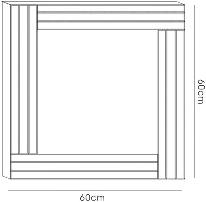 Diyas Home Armonie Detailed Mirror 60cm x 60cm Triple Strip (Can Only Be Shipped On A Pallet, Additional Charges May Apply.) Mirrors