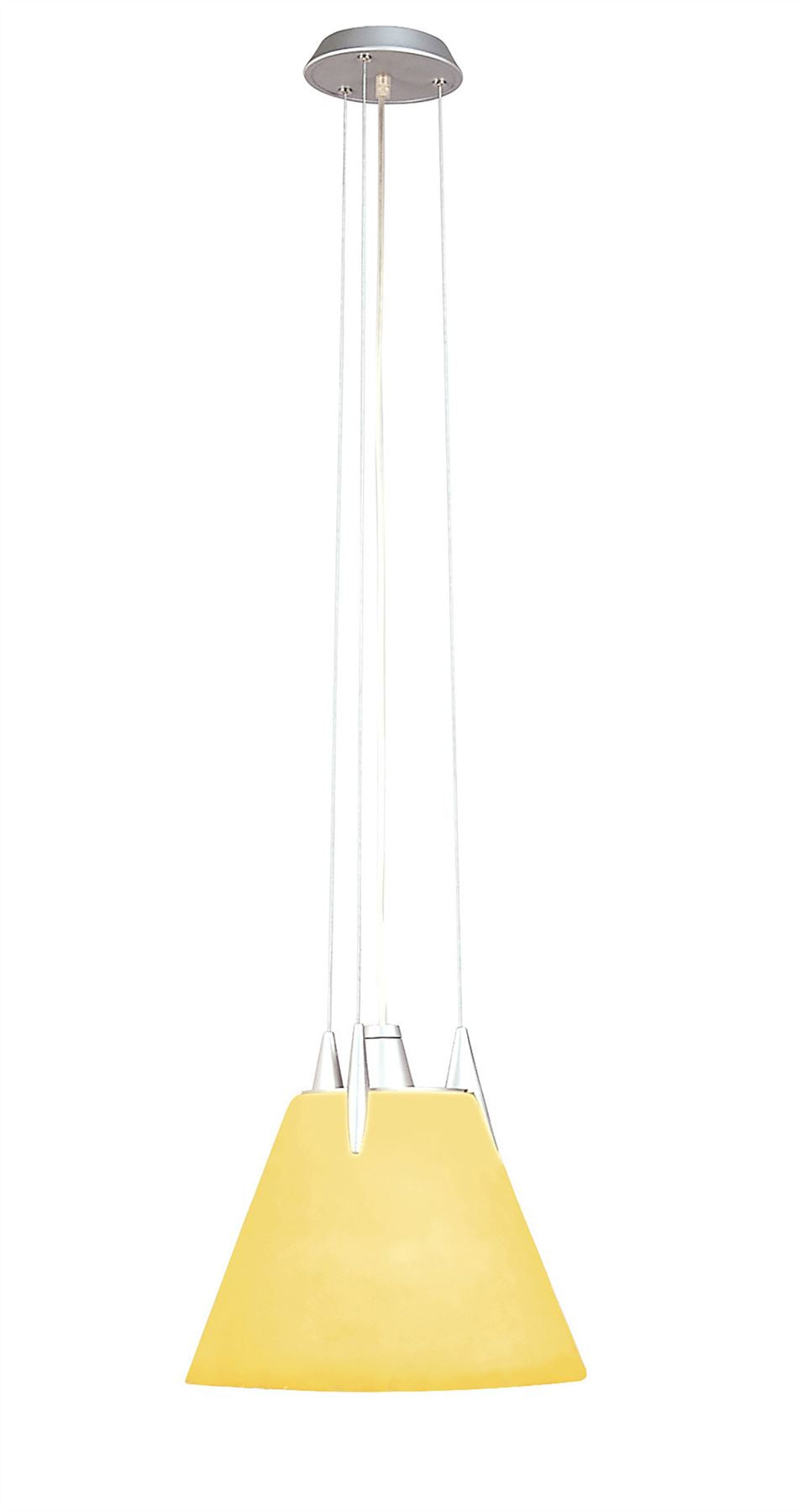 Mantra Hidra 35cm Pendant 1 Light E27, Silver/Frosted Mango Glass
