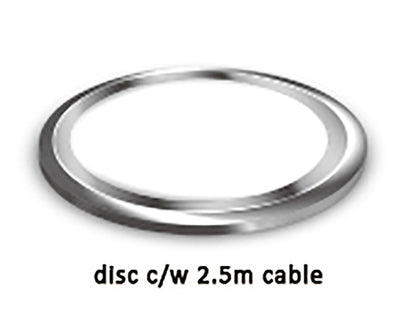 Techtouch Disc White 6 LED (0.5W) C/W 2.5m Cable Indoor
