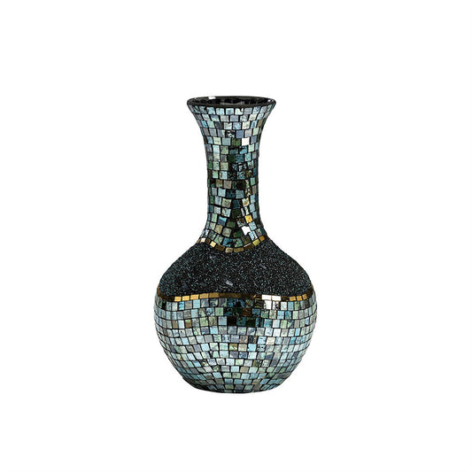 Diyas Home (DH) Addison Mosaic Vase Small Blue/Silver/French Gold Mosaic