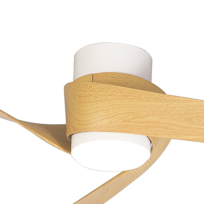 Groenland 122cm 24W LED Dimmable Ceiling Light With Built-In 30W DC Fan, 2700-5000K Remote & APP Control, 1700lm, White/Wood, 5yrs Warranty