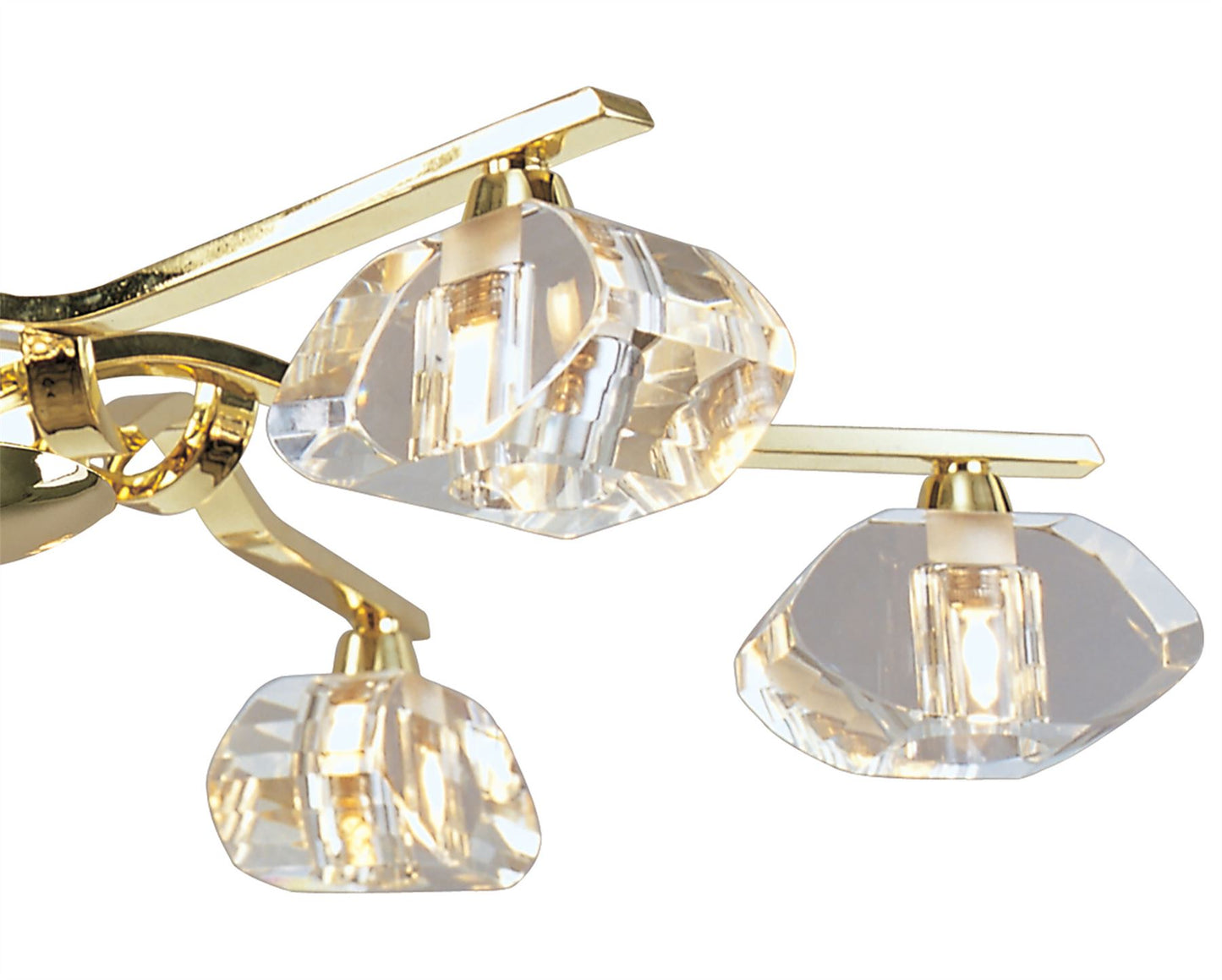 Mantra Alfa 63cm Telescopic 6 Light G9, Polished Brass (Short Rod Included)