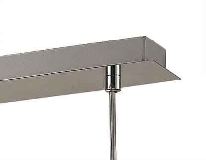 Deco Charon Circle Pattern Pendant 3 Light E27 Linear Polished Chrome