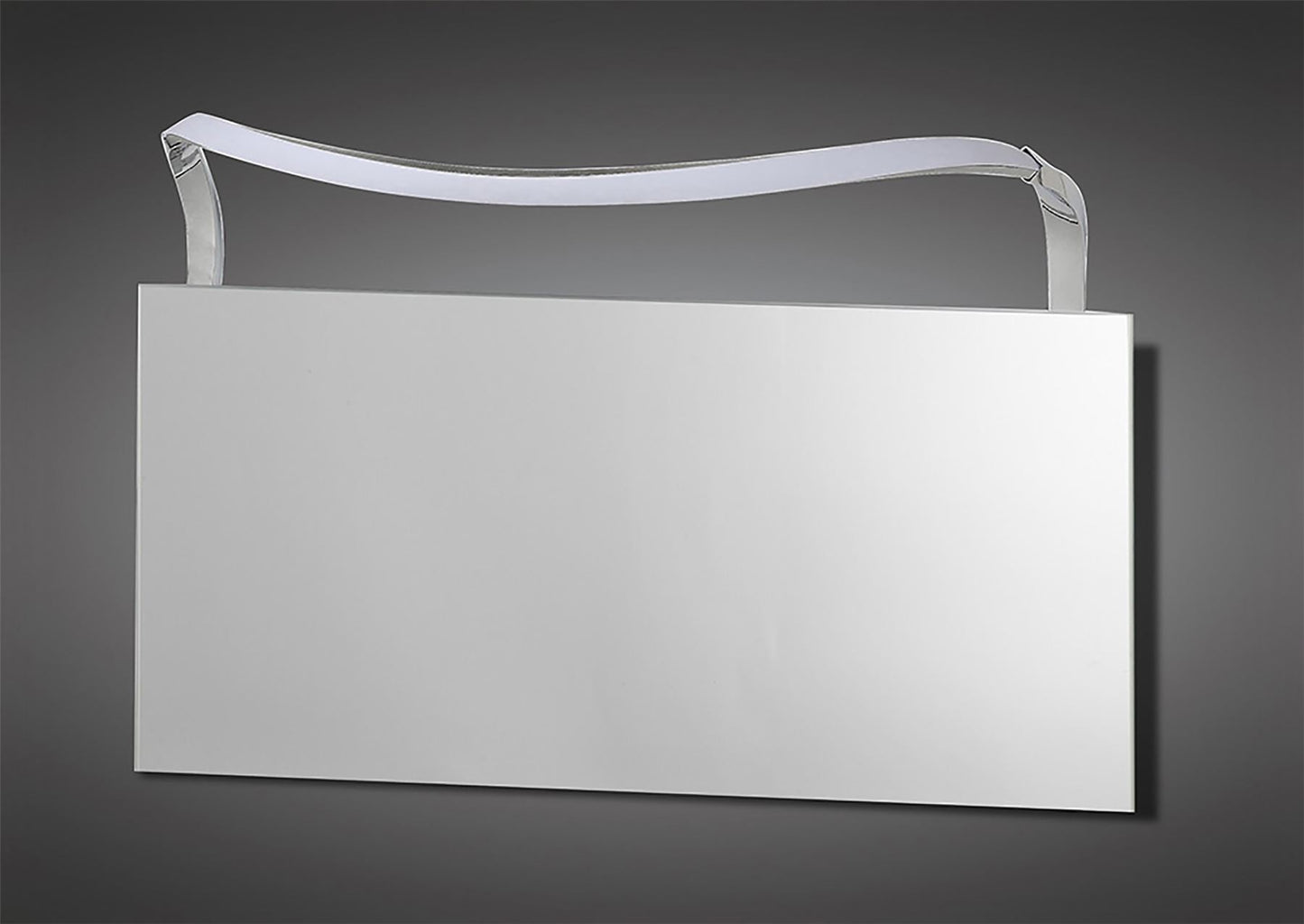 Mantra M5089 Sisley Wall Light 12W LED Big Wave IP44 4000K, 950lm, Silver/Frosted Acrylic/Polished Chrome, 3yrs Warranty