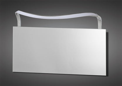 Mantra M5089 Sisley Wall Light 12W LED Big Wave IP44 4000K, 950lm, Silver/Frosted Acrylic/Polished Chrome, 3yrs Warranty