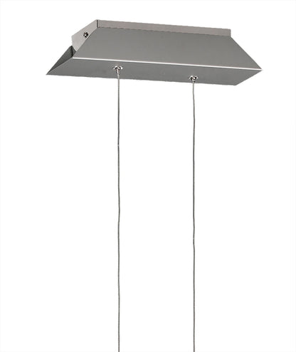 Mantra M5870 Bucle Linear Pendant 42W LED 3000K, 3650lm, Polshied Chrome, White, White Acrylic, 3yrs Warranty