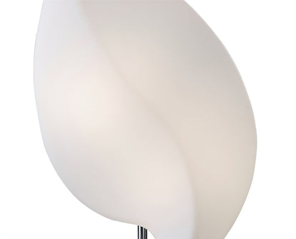 Mantra Natura Table Lamp 2 Light E27 Small Indoor, Polished Chrome/Opal White