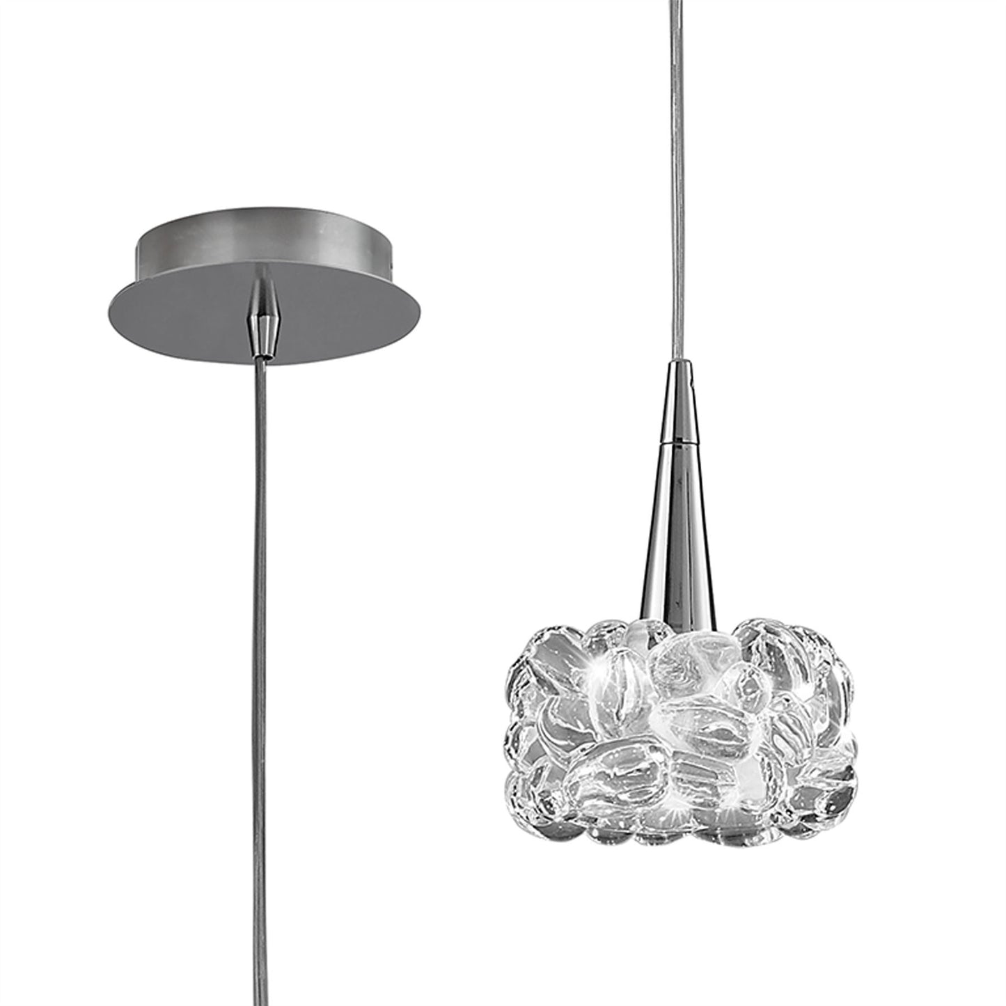 Mantra M3923 O2 Pendant 1 Light G9 Small, Polished Chrome