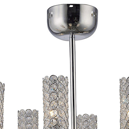Diyas Martina 55cm  8 Light G4 Polished Chrome/Crystal, NOT LED/CFL Compatible Ceiling Pendant Light Fitting