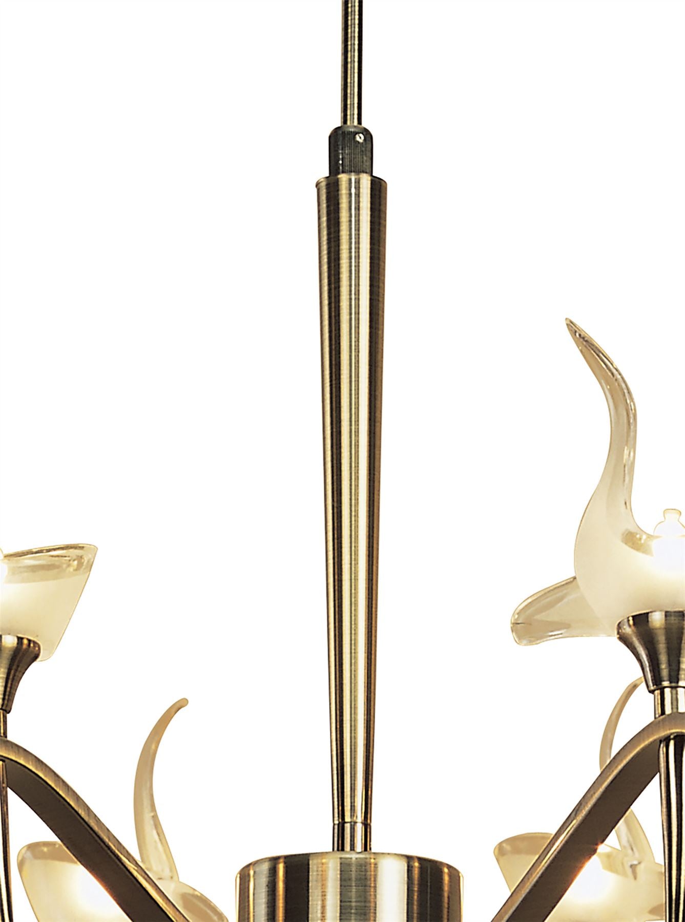 Mantra Viena 71.5cm Telescopic Pendant Round 8 Light G9, Antique Brass