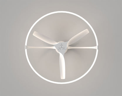 Nepal 105cm 75W LED Dimmable Light With Built-In 35W DC Reversible Fan, White Finish c/w Remote Control, APP & Alexa/Google Voice Control, 7200lm