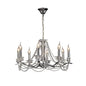 Diyas Nydia 75cm  8 Light E14 Polished Chrome/Crystal Ceiling Pendant Light Fitting