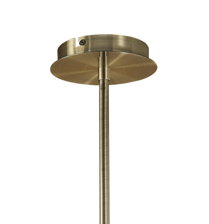 Mantra M4072 Maremagnum Telescopic Semi Flush Convertible 6 Light G9, Antique Brass