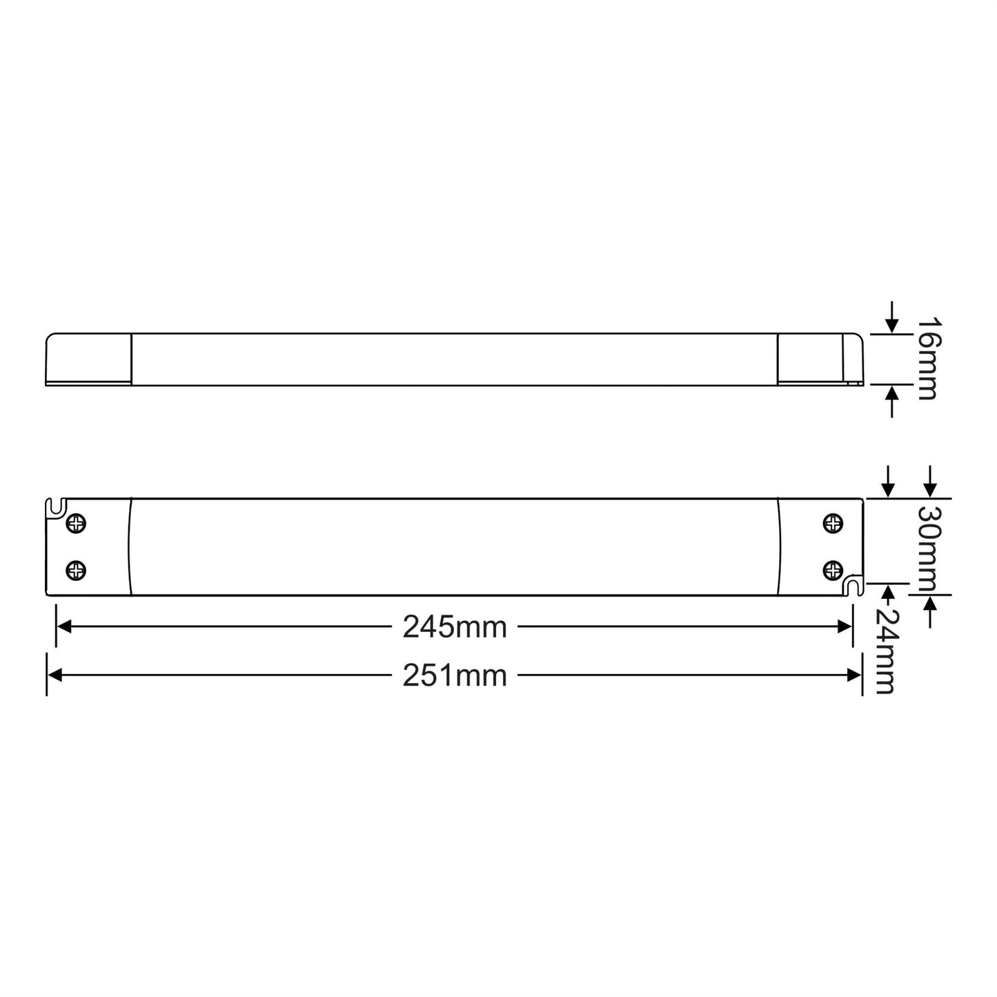 Snappy SNP, 30W, Constant Voltage Non-Dimmable PC LED Driver, 12VDC, IP20, Screw Connection, 5 yrs Warranty.
