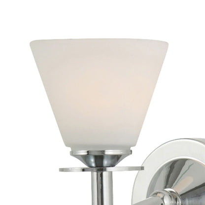 Diyas Kristina Wall Light 1 Light G9 Polished Chrome/Opal Glass
